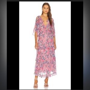 Cleobella Pink Floral Maxi Dress
